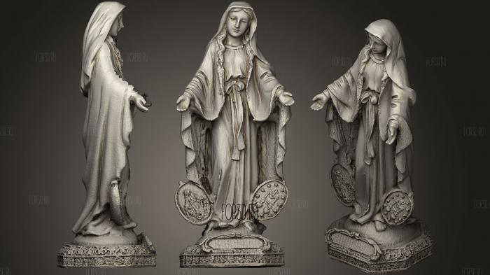 Miraculous Medal stl model for CNC